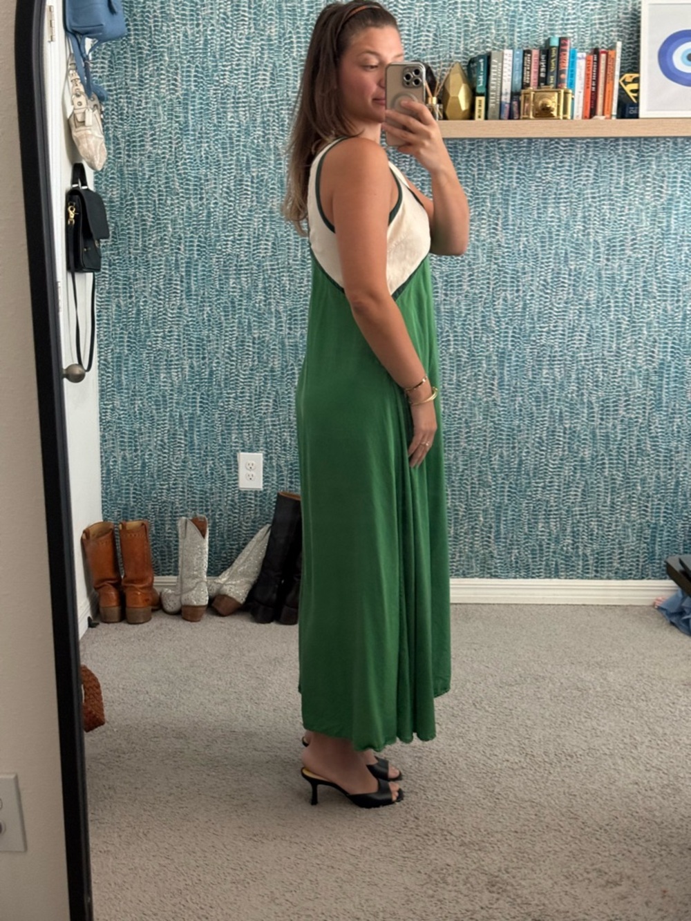 Sancia Naomi Colorblock Maxi Dress in Green - Picture 4 of 4